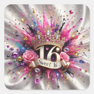 Sticker Carré Sweet 16