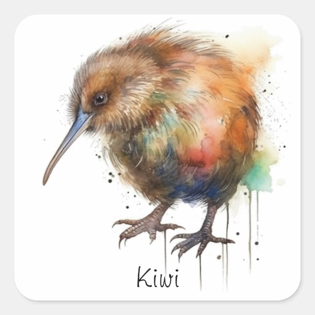 Sticker Carré Sweet Kiwi, coutume (Devant)