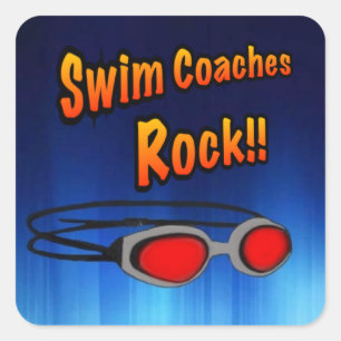 Sticker Carré Swim Coaches Rock! !