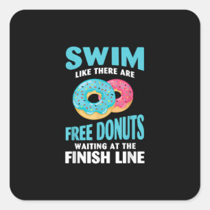 Sticker Carré Swimming Lover