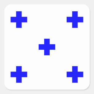 Sticker Carré symbole alphabétique maritime zéro