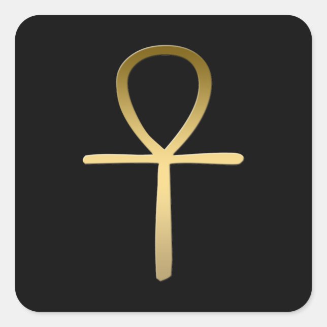 Sticker Carré Symbole Ankh cross-égyptien (Devant)