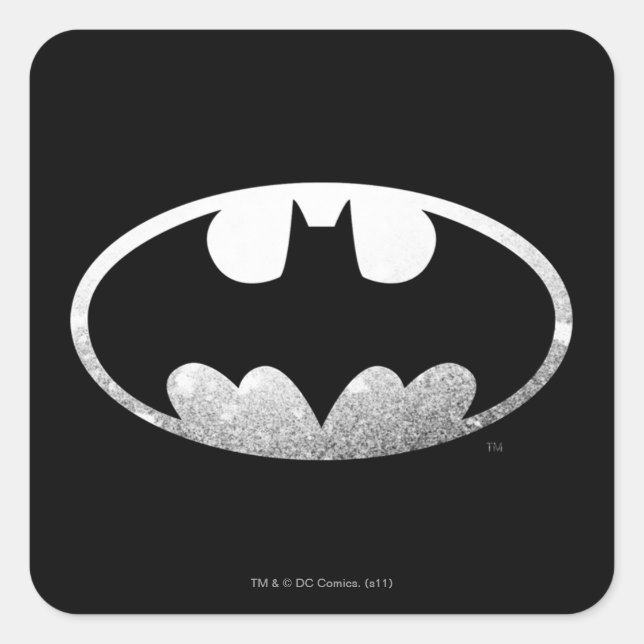 Sticker Carré Symbole Batman | Logo Grainy (Devant)