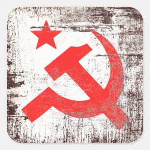 Sticker Carré Symbole communiste