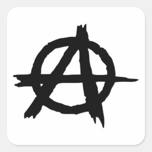 Sticker Carré Symbole d'anarchie