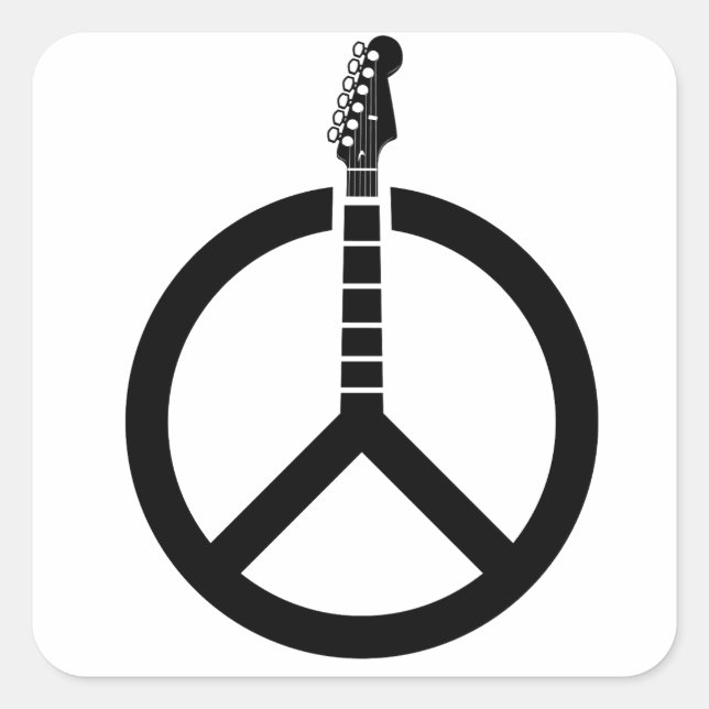 STICKER CARRÉ SYMBOLE DE GUITARE (Devant)