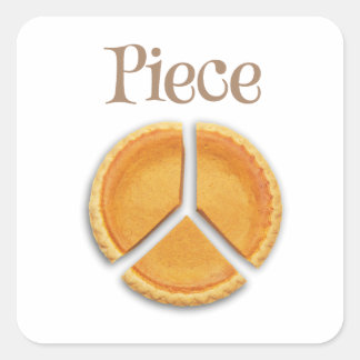 Sticker Carré symbole de la paix "Tarte"