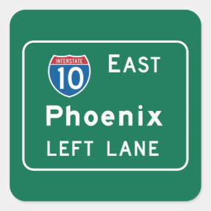 Sticker Carré Symbole de la route Phoenix, AZ