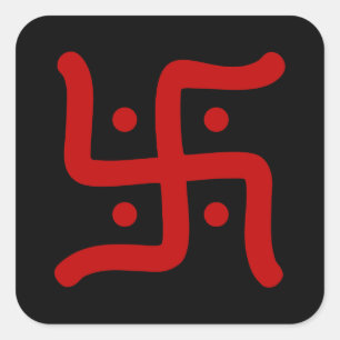 Sticker Carré symbole de la swastika hindoue traditionnelle indi