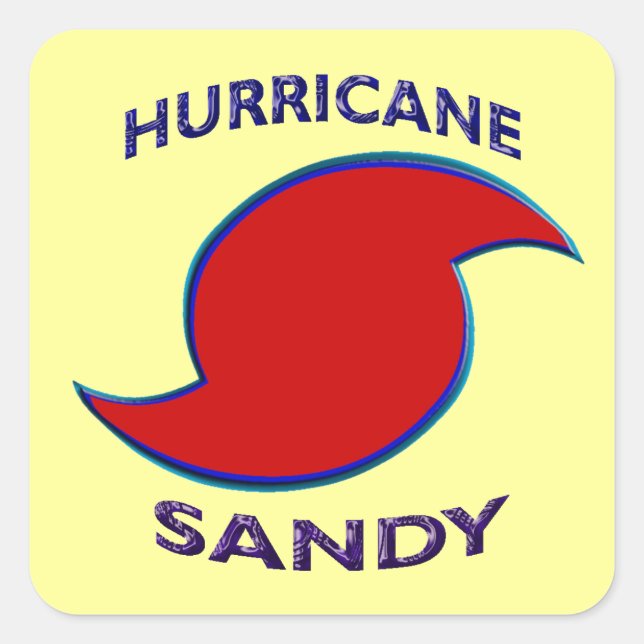 Sticker Carré Symbole de l'ouragan Sandy (Devant)