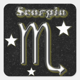 Sticker Carré Symbole de Scorpion