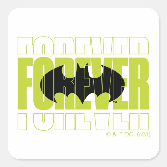 Sticker Carré Symbole de typographie de Batman (Devant)