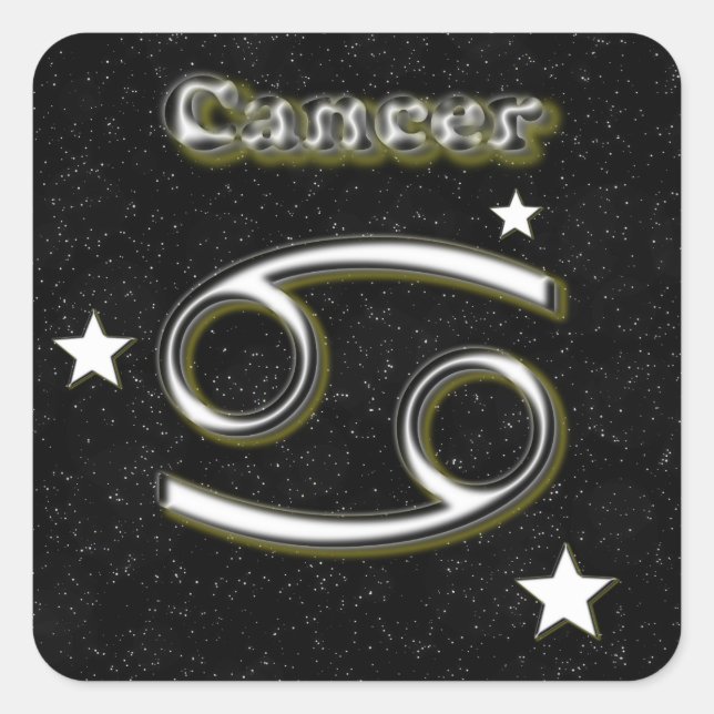 Sticker Carré Symbole du cancer (Devant)
