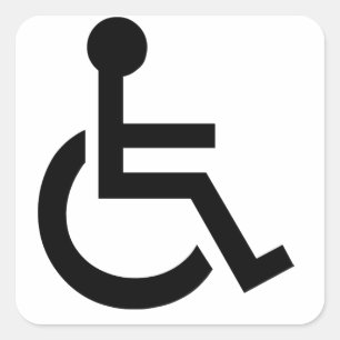 Sticker Carré Symbole handicapé