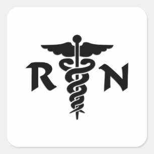 Sticker Carré Symbole Médicale des infirmières et infirmiers de