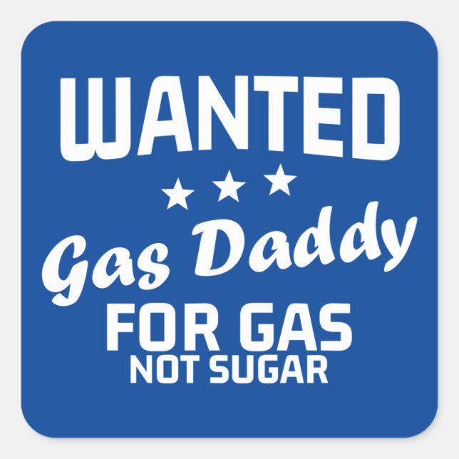 Sticker Carré SYMBOLE NUMÉRO Recherché DE PÈRE À Gaz (Devant)