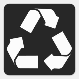 STICKER CARRÉ SYMBOLE RECYCLE