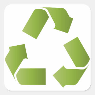 STICKER CARRÉ SYMBOLE RECYCLE