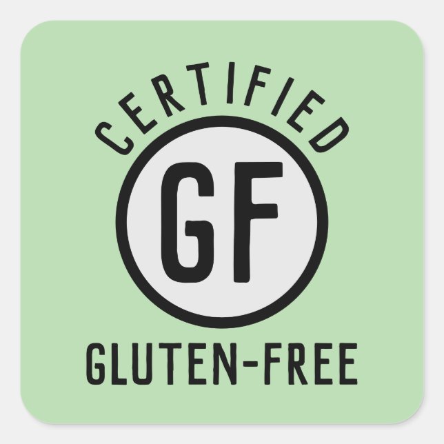 Sticker Carré Symbole sans gluten certifié (Devant)
