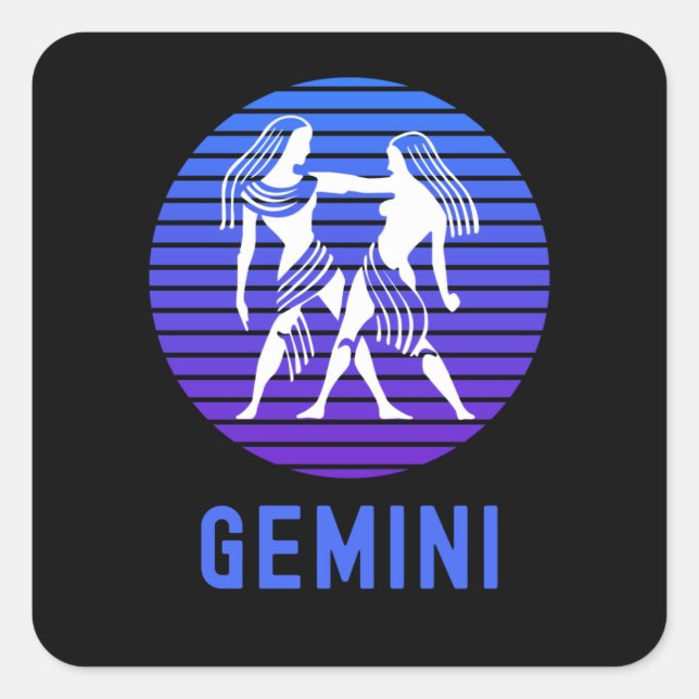 Sticker Carré SYMBOLE SYMBOLE Zodiaque Gemini (Devant)