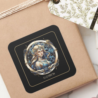 Sticker Carré Symbole zodiaque céleste de la mariée Virgo