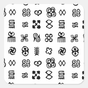 Sticker Carré Symboles africains Adinkra