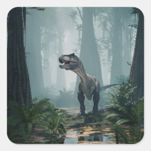 Sticker Carré T-Rex