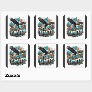 Sticker Carré T-Shirt Graphique No Limits Eagle Wil Motivant