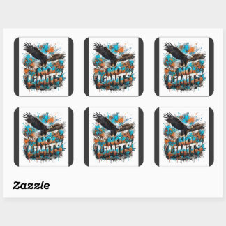 Sticker Carré T-Shirt Graphique No Limits Eagle | Wil Motivant