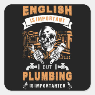 Sticker Carré T-shirt plombier