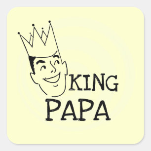 Sticker Carré T-shirts et cadeaux King Papa