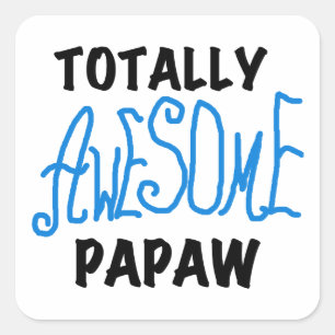 Sticker Carré T-shirts et cadeaux Papaw absolument géniaux