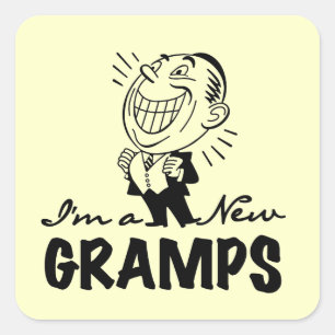 Sticker Carré T-shirts et cadeaux souriants de nouveaux groupes