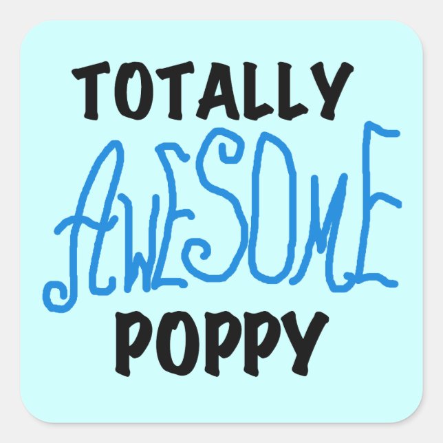 Sticker Carré T-shirts et GIfts Poppy absolument géniaux (Devant)