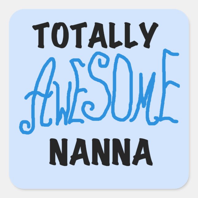 Sticker Carré T-shirts Nanna Blue et GIfts absolument géniaux (Devant)