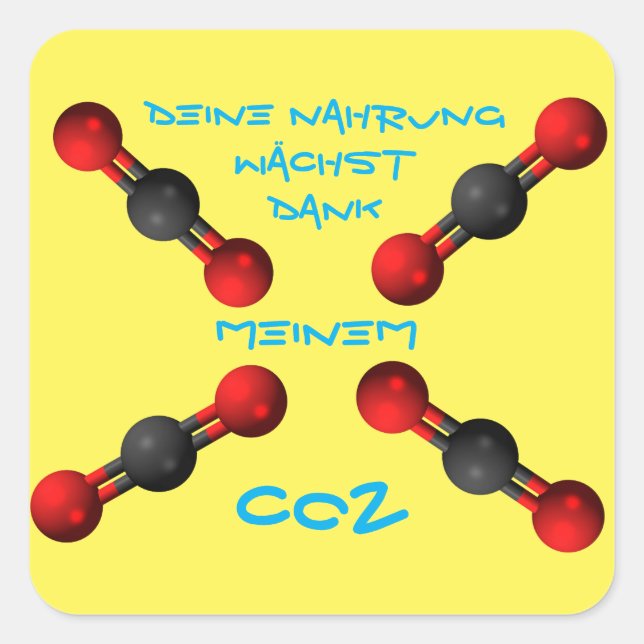 Sticker Carré Ta nourriture vit grâce à mon CO2 (Devant)
