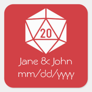 Sticker Carré Tabletop Chic dans l'autocollant cerise