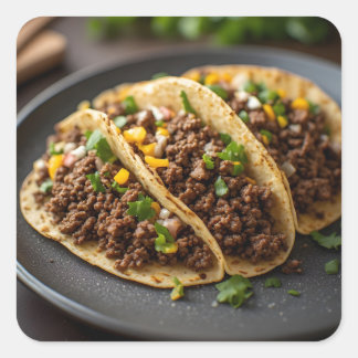 Sticker Carré Tacos