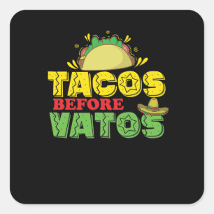 Sticker Carré Tacos : La fête de Vato