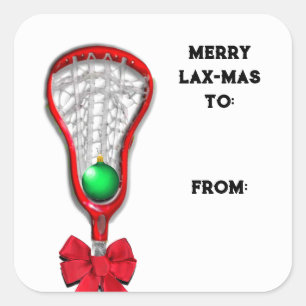 Sticker Carré Tags cadeaux de Noël Lacrosse