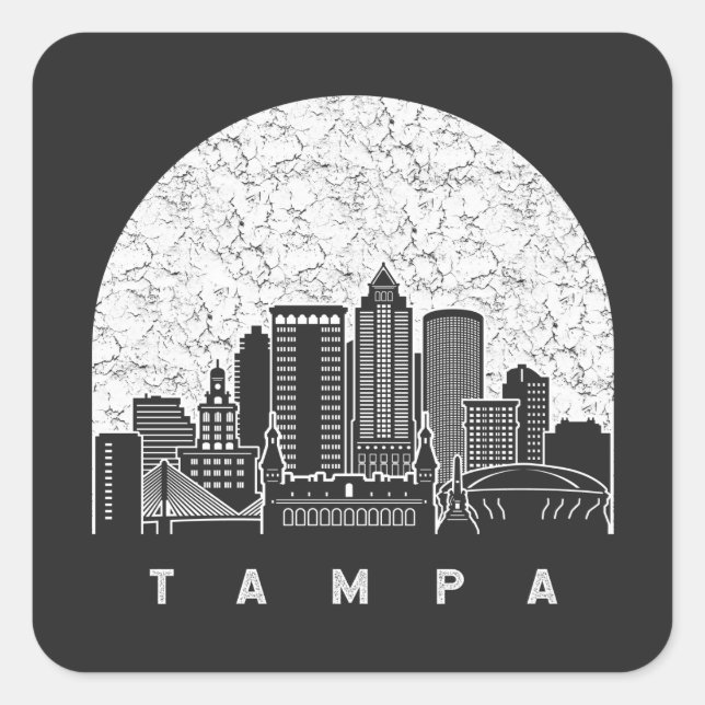 Sticker Carré Tampa Floride (Devant)