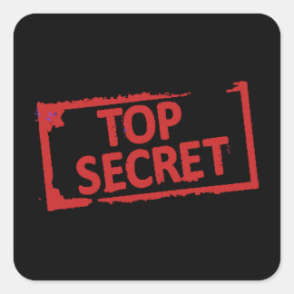 Sticker Carré Tampon secret supérieur