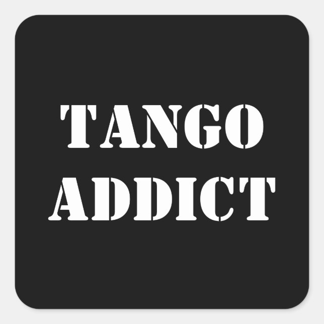 Sticker Carré Tango Addict Tanguero Argentine Tango (Devant)