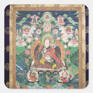Sticker Carré Tanka de Padmasambhava, ANNONCE c.749