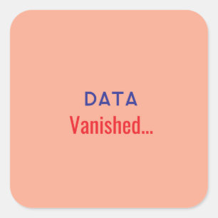 Sticker Carré Tapis de texte de données disparues
