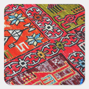 Sticker Carré Tapis, motif persan oriental, turc