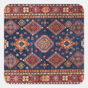 Sticker Carré Tapis Oriental Perse de Style Turc