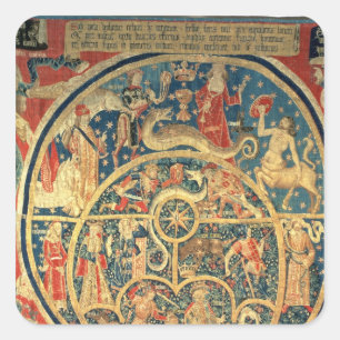 Sticker Carré tapisserie astrologique