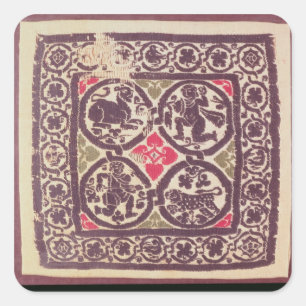 Sticker Carré Tapisserie est d'empire romain montrant la bête