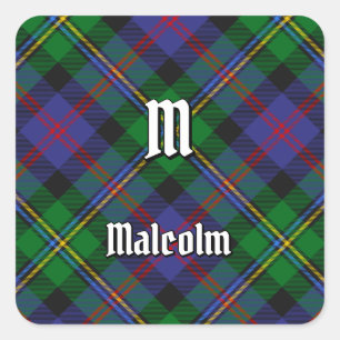 Sticker Carré Tartan Clan Malcolm